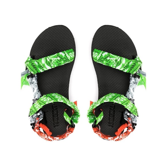 Arizona Love Trekky Mix BandanaSandal- Green Red NEW